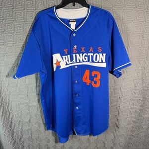 Wilson Jersey Mens Size XL UTA Arlington Texas Baseball Jersey 43 Blue